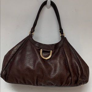 Gucci Tote hobo bag brown authentic